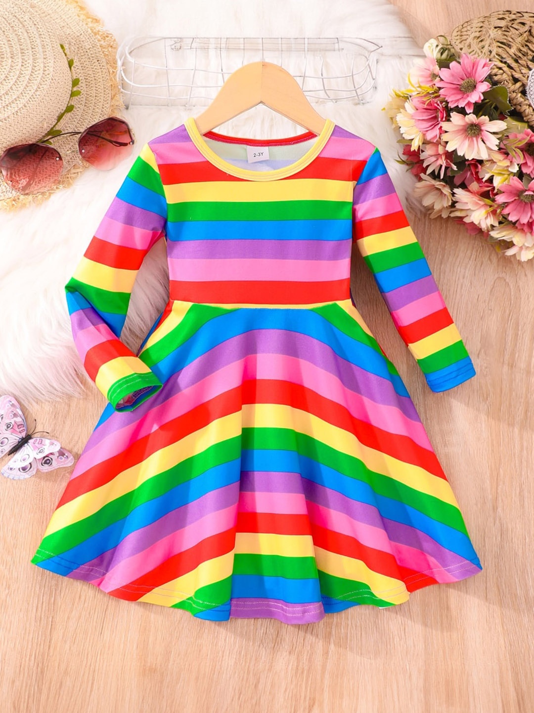

StyleCast Pink Striped A-Line Dress