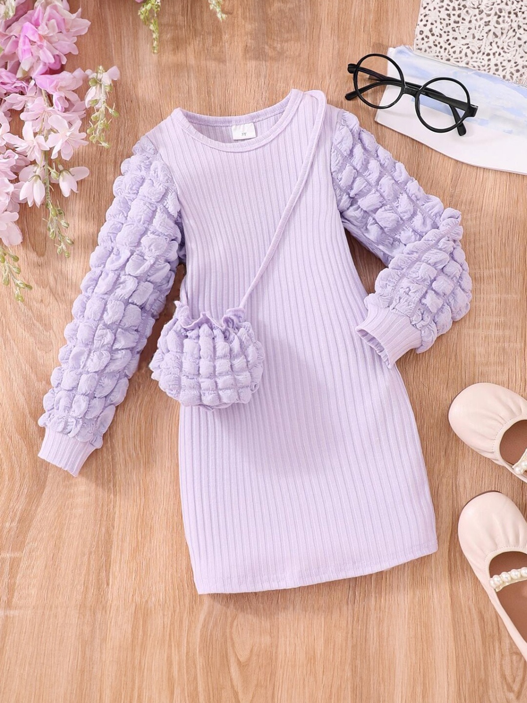 

StyleCast Purple Girls Striped A-Line Dress