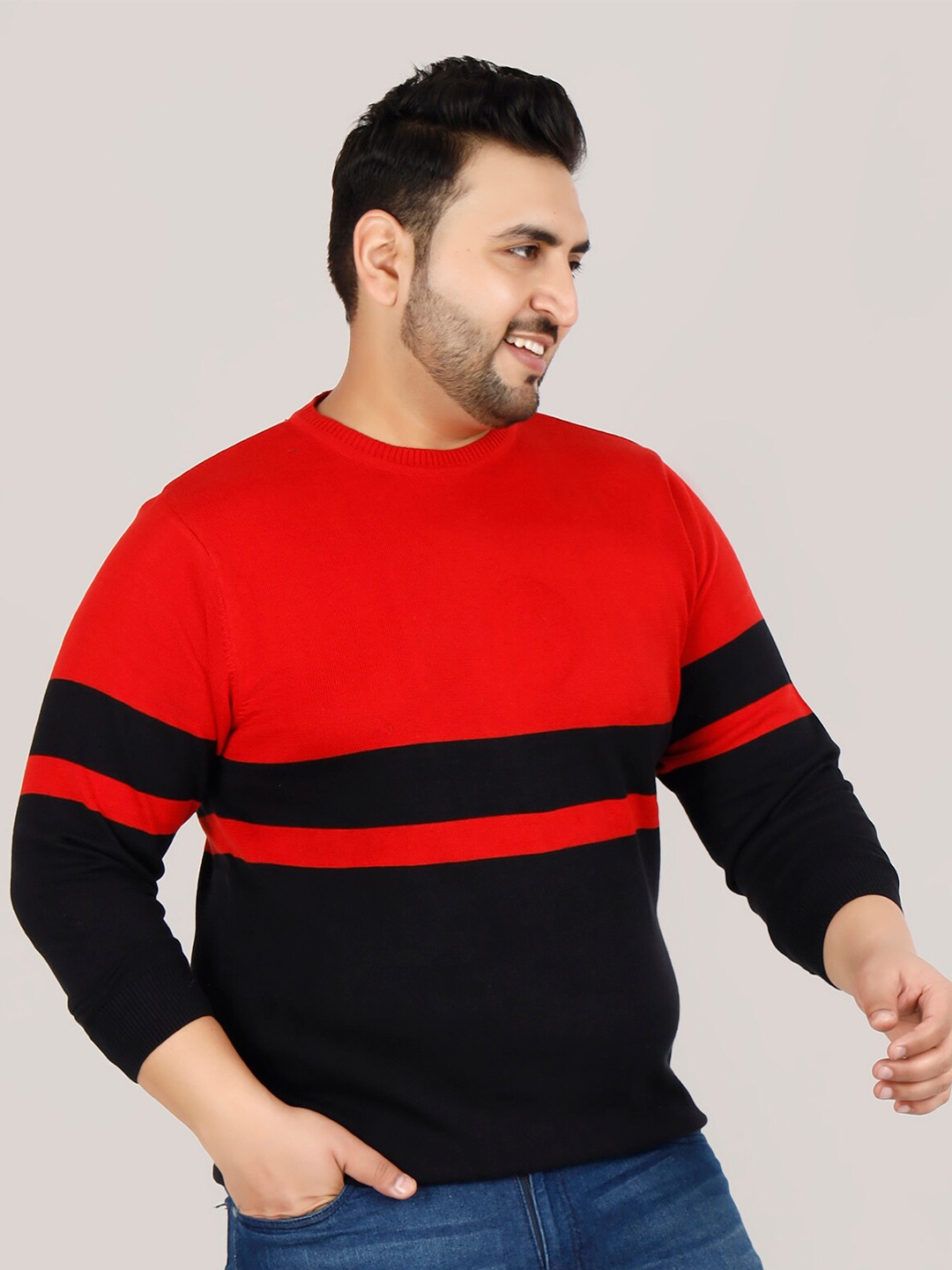 

Sztori Men Red & Black Pullover