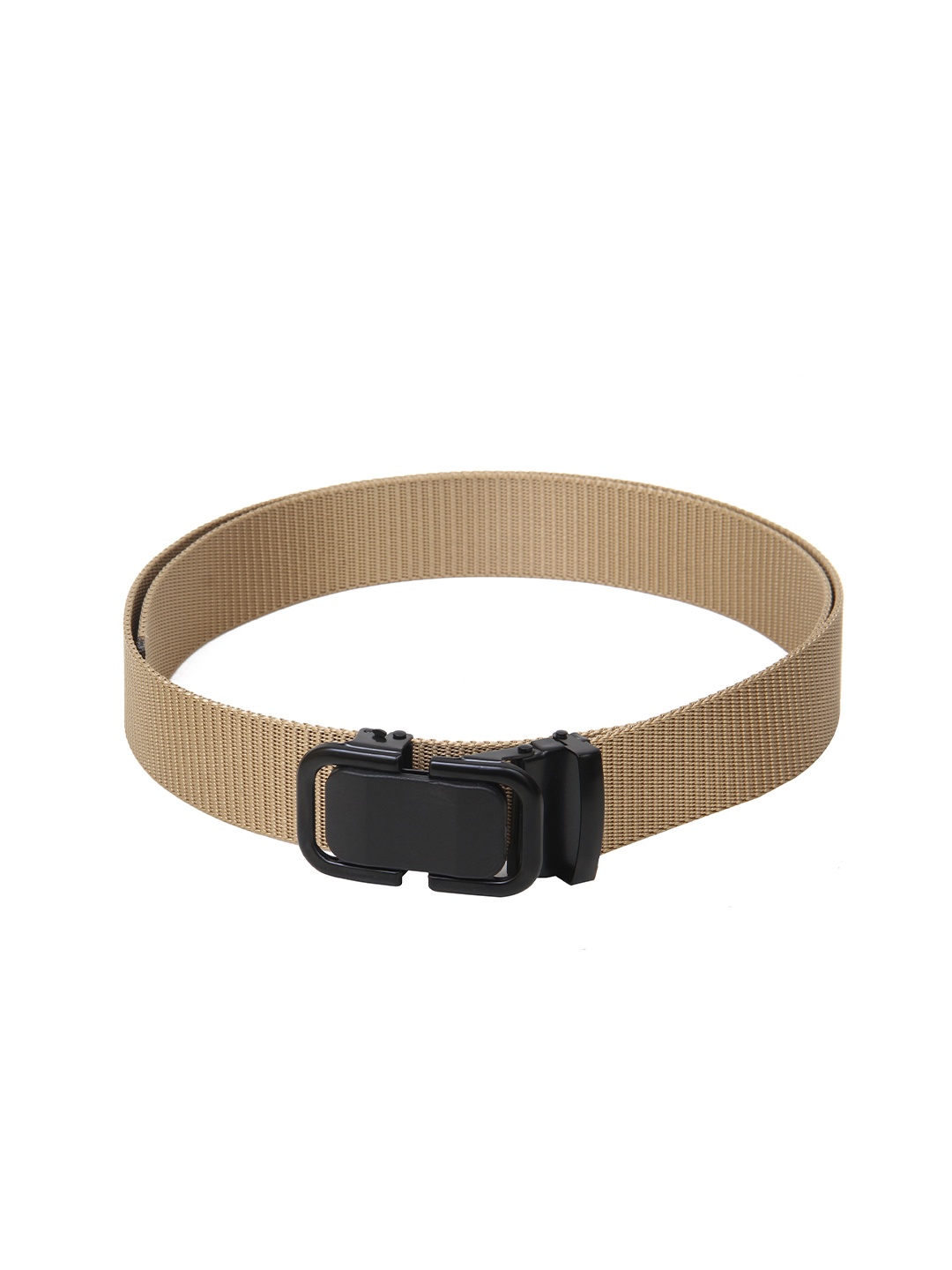 

Calvadoss Men Textured Canvas Belt, Beige