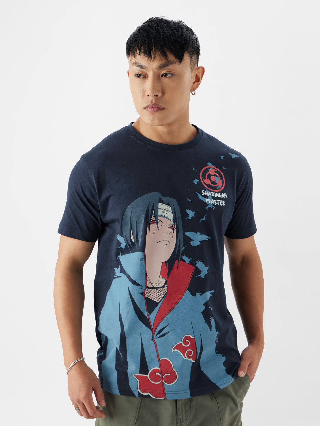 

The Souled Store Naruto Printed Pure Cotton T-shirt, Navy blue