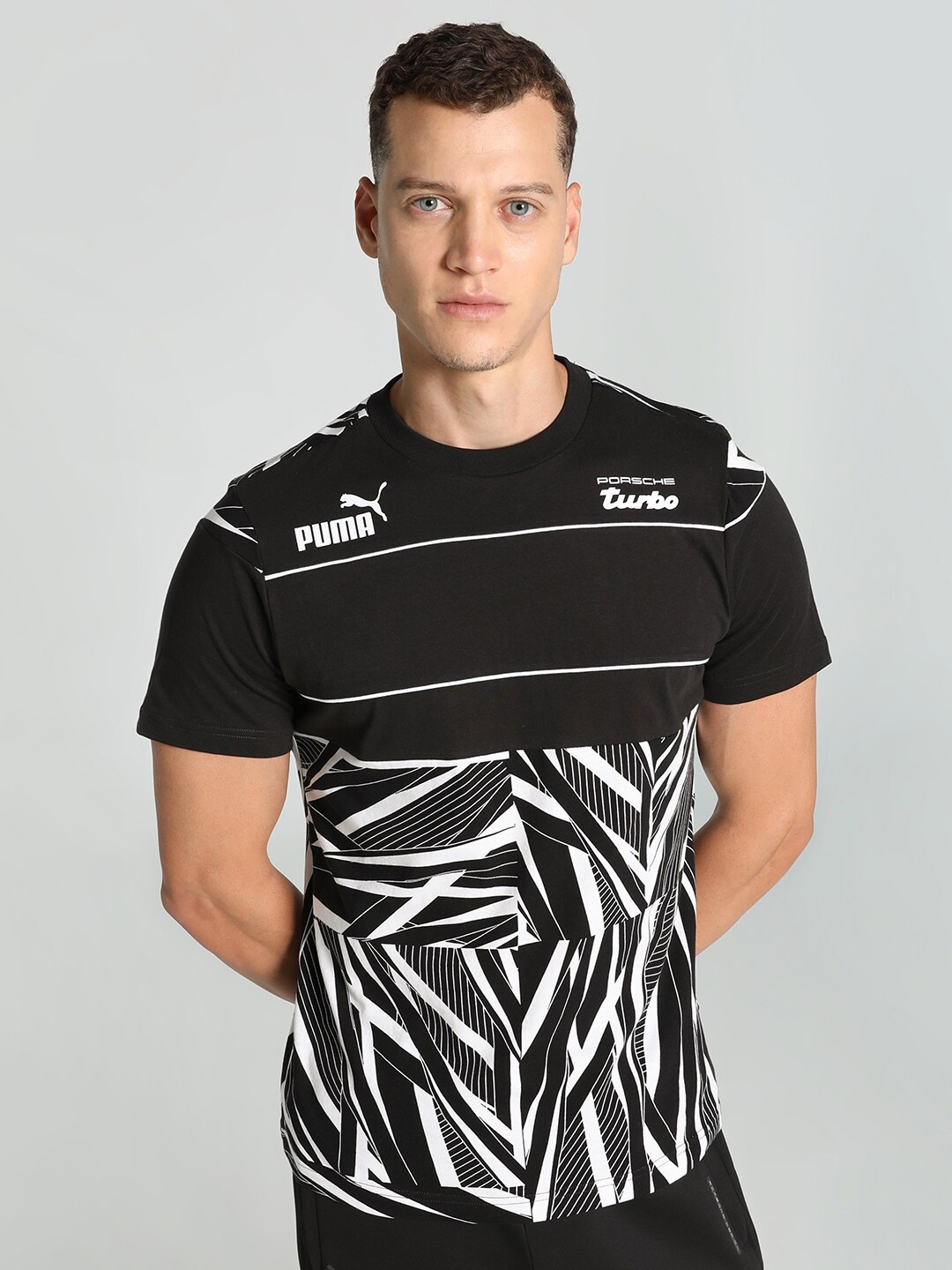 

PUMA Motorsport Porsche Legacy Camo SDS Printed Cotton T-shirt, Black