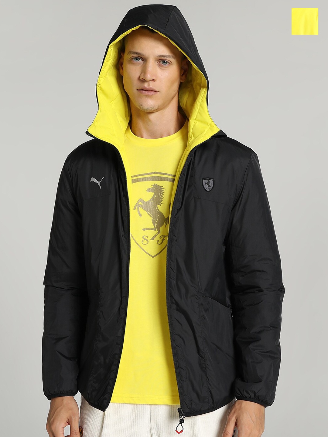 

PUMA Motorsport Scuderia Ferrari Style Reversible Padded Jacket, Black