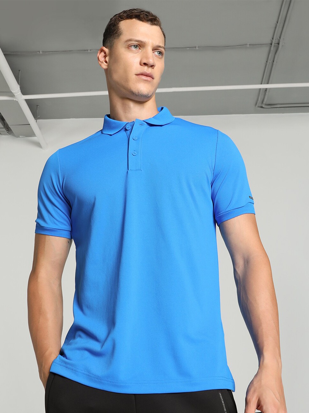 

PUMA Motorsport Porsche Design Regular Fit Polo Collar Sports T-shirt, Blue