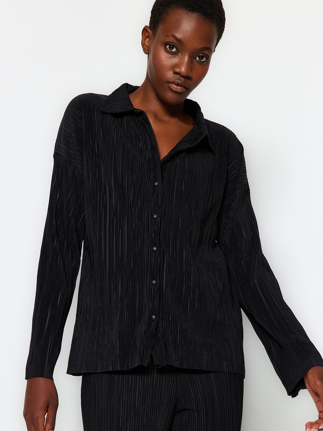

Trendyol Shirt With Trousers Co-Ords, Black