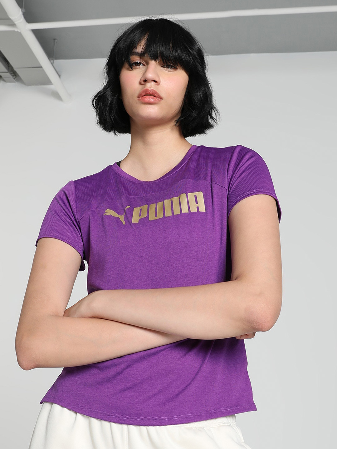 

Puma FIT Ultrabreathe Printed Training T-shirt, Purple