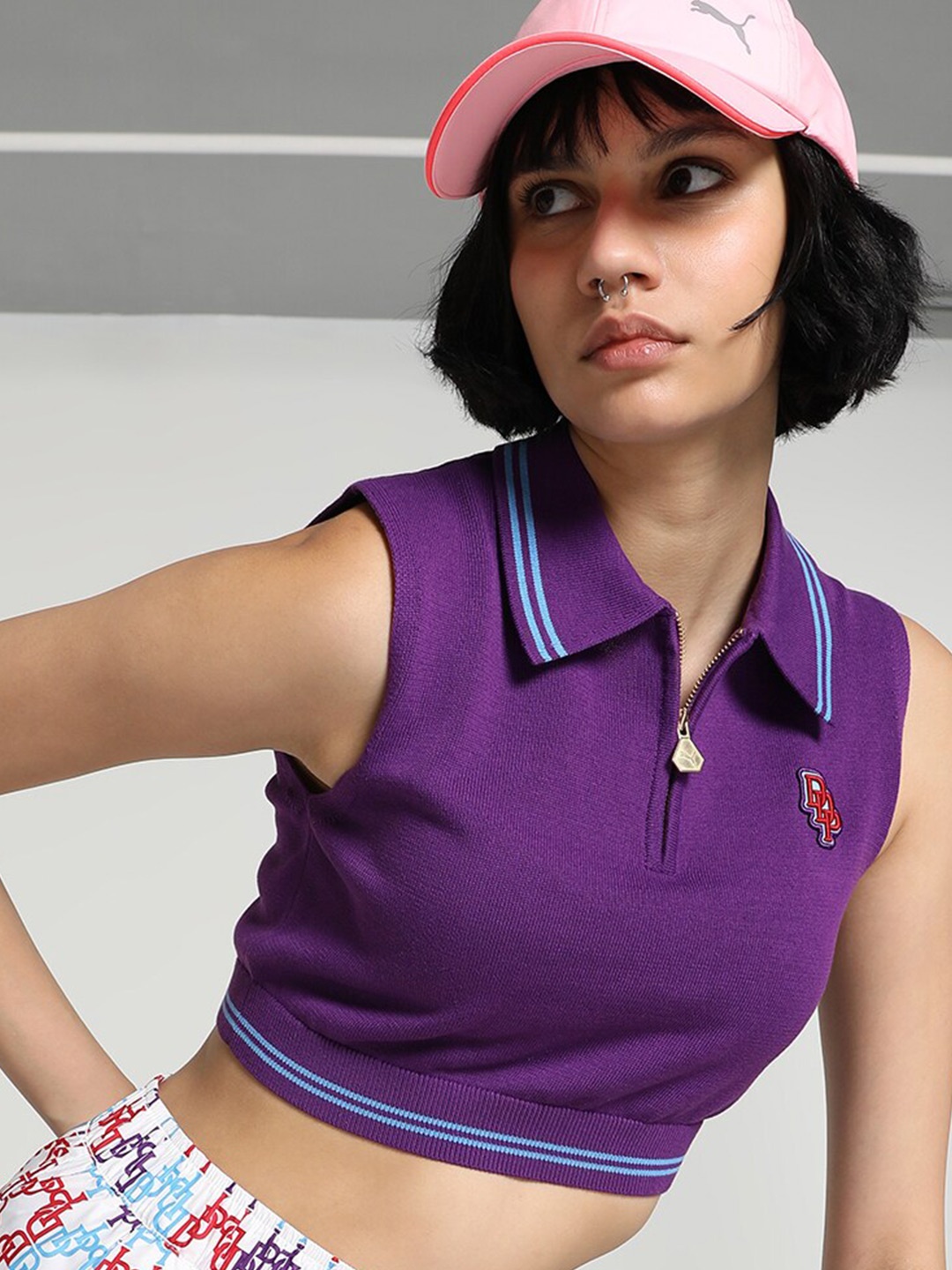 

Puma x DAPPER DAN Sleeveless Slim-Fit Cotton T-shirt, Purple