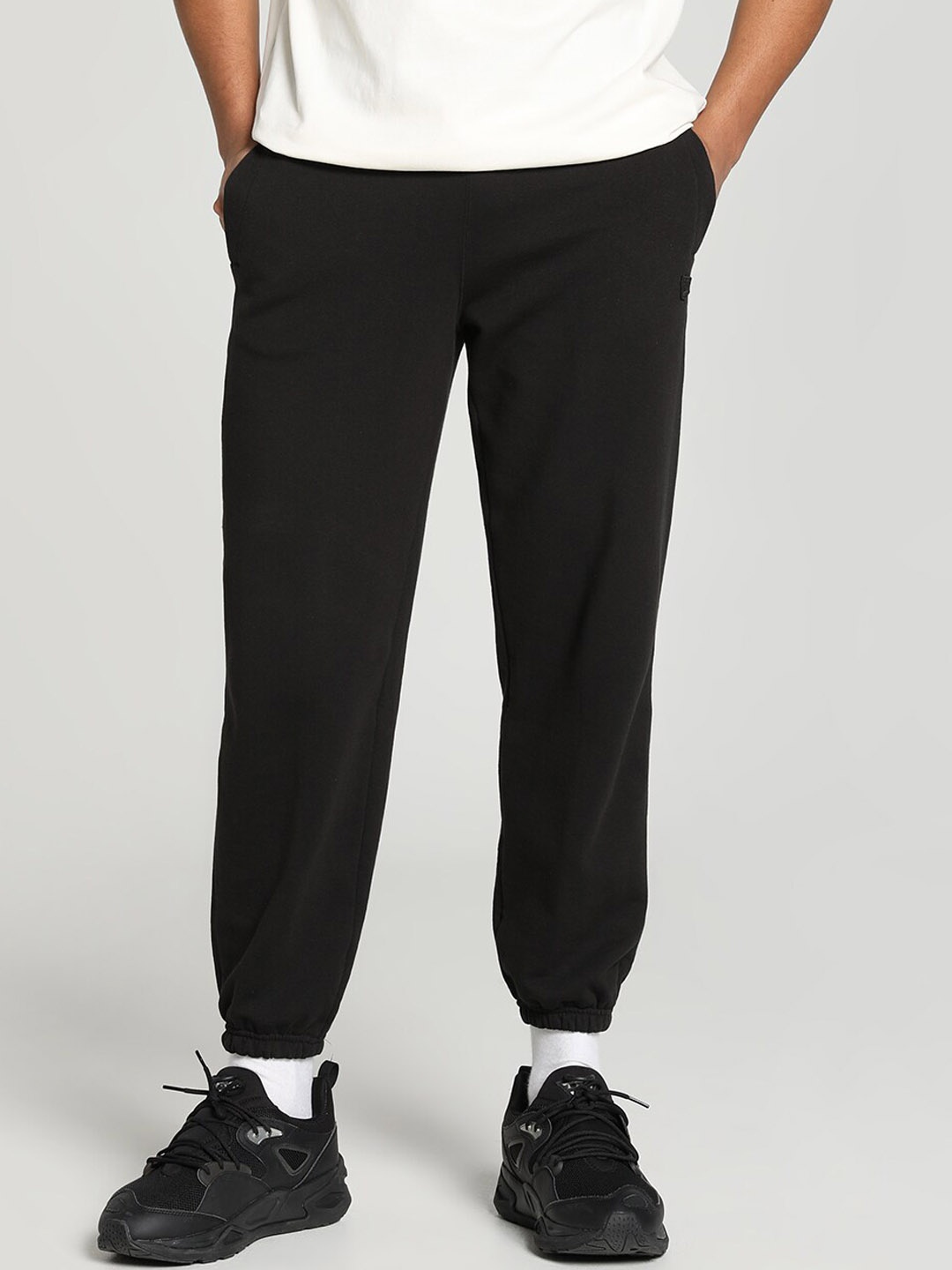 

Puma DOWNTOWN Women Sweatpants Relaxed-Fit Cotton Joggers, Black