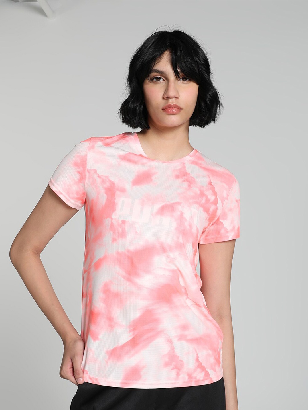 

Puma RUN FAVORITE Printed T-Shirt, Pink