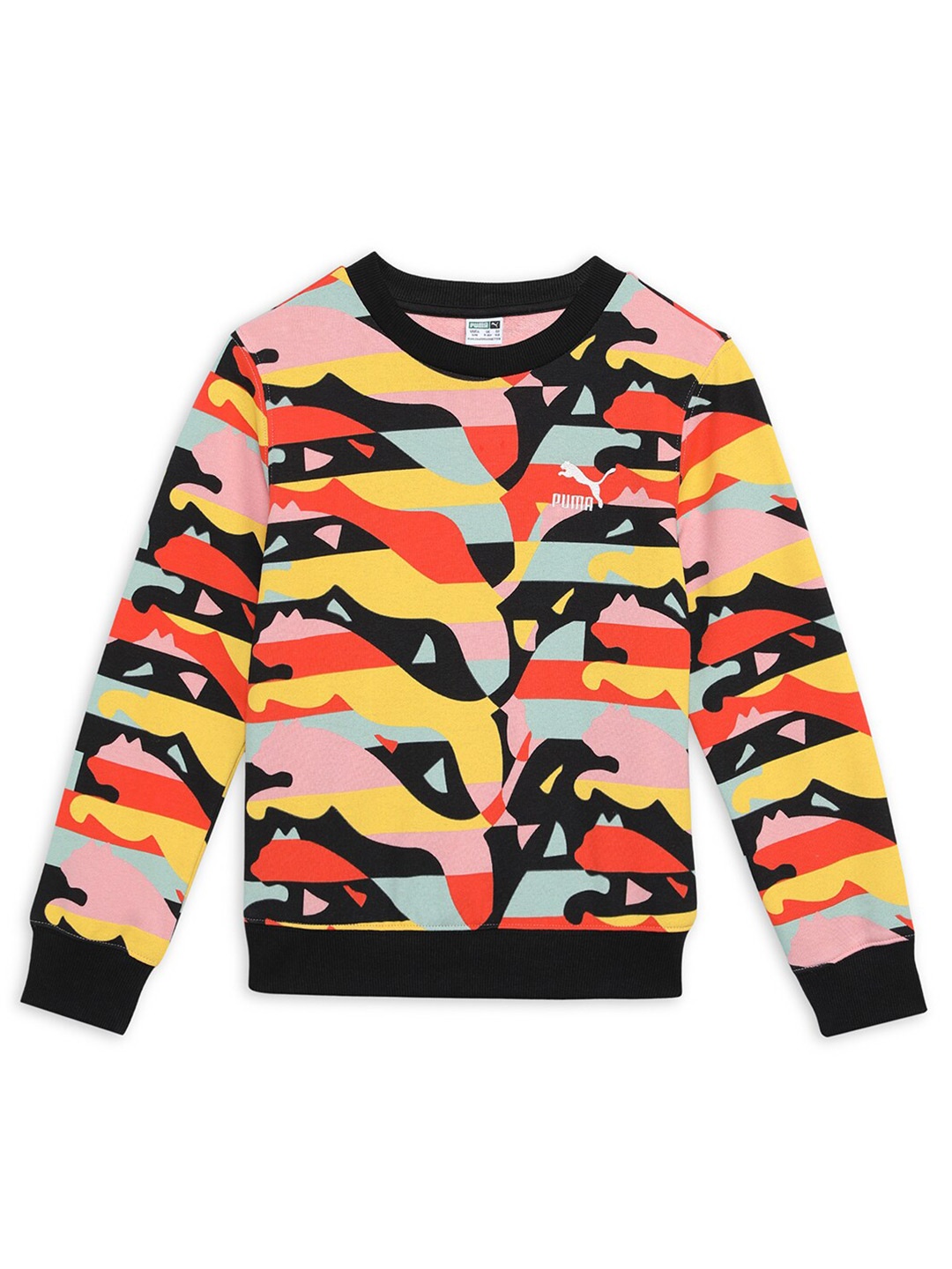 

Puma Worldwide Boys Abstract Printed Sweatshirt, Black