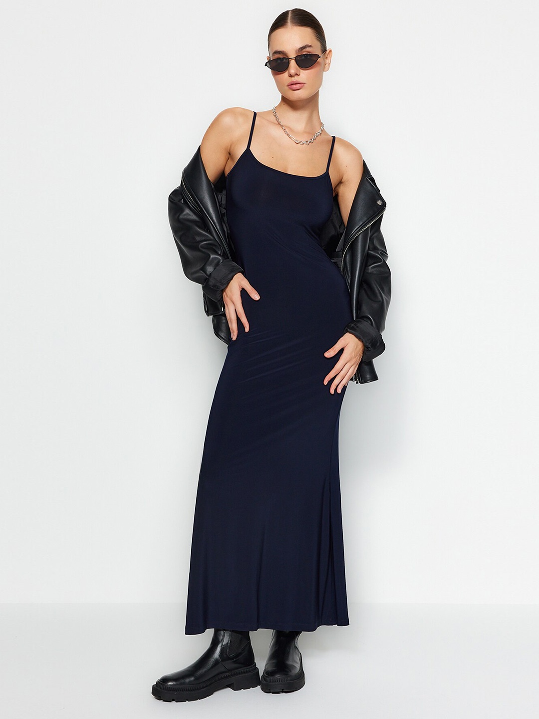 

Trendyol Sleeveless Maxi Dress, Navy blue