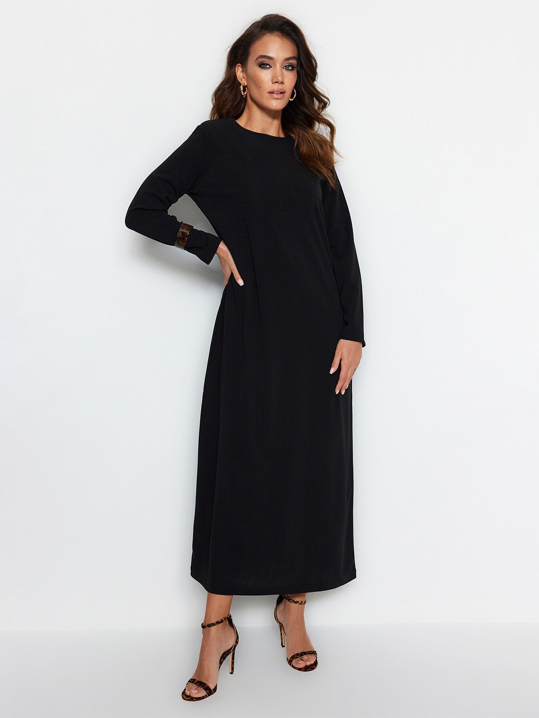 

Trendyol A-Line Maxi Dress, Black