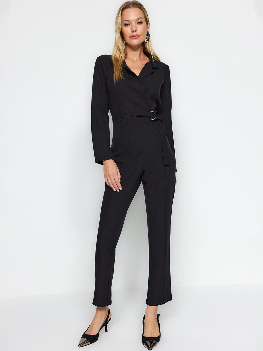 

Trendyol V-Neck Basic Jumpsuit, Black