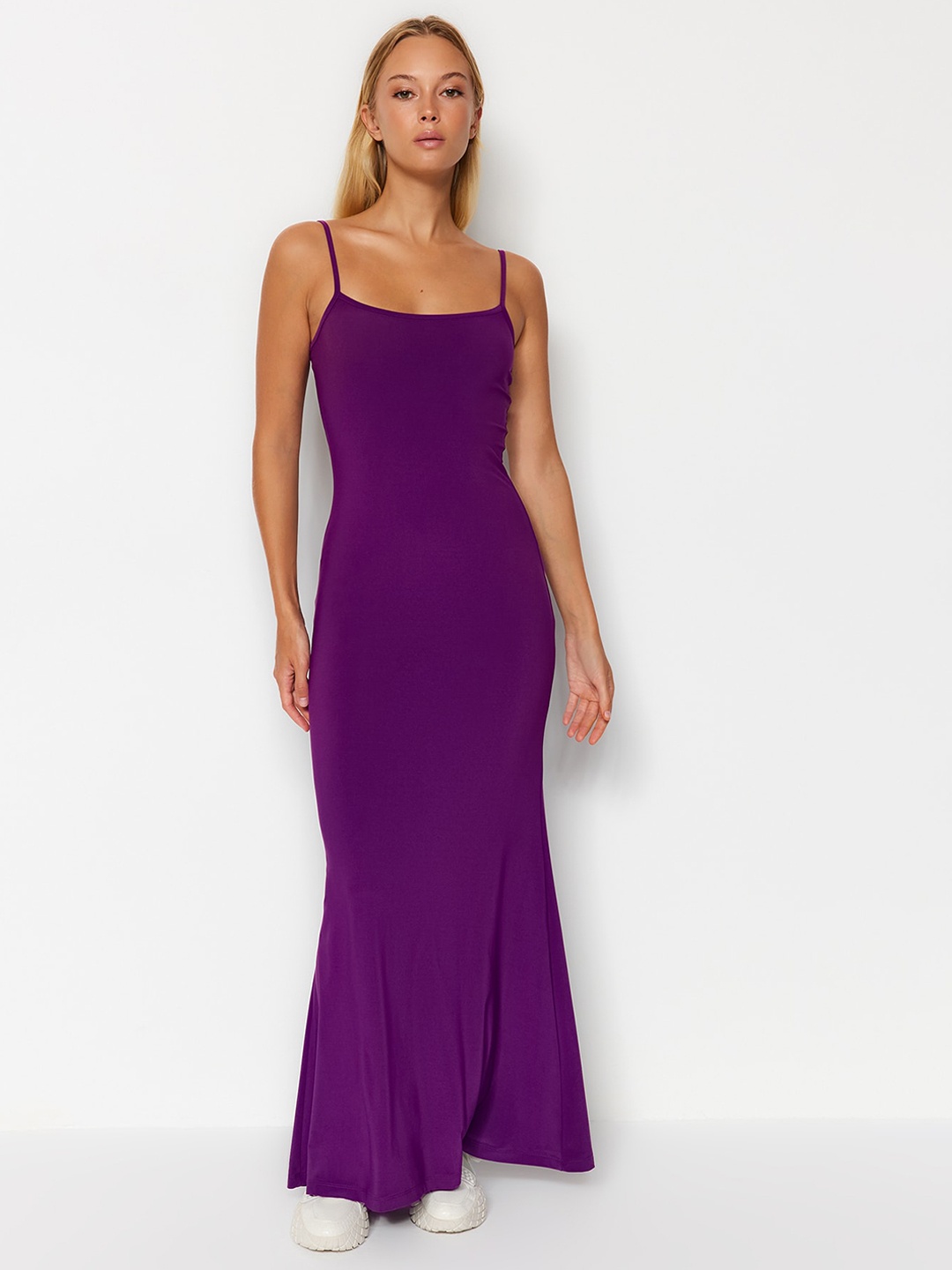 

Trendyol Square Neck Sleeveless Maxi Dress, Violet