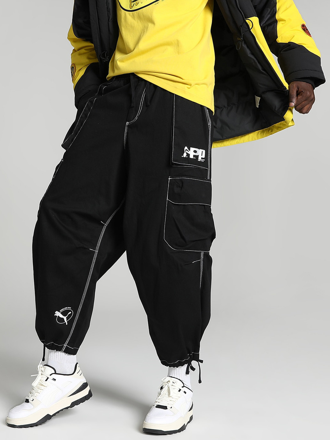 

Puma x PERKS AND MINI Unisex Relaxed-Fit Flight Cotton Joggers, Black