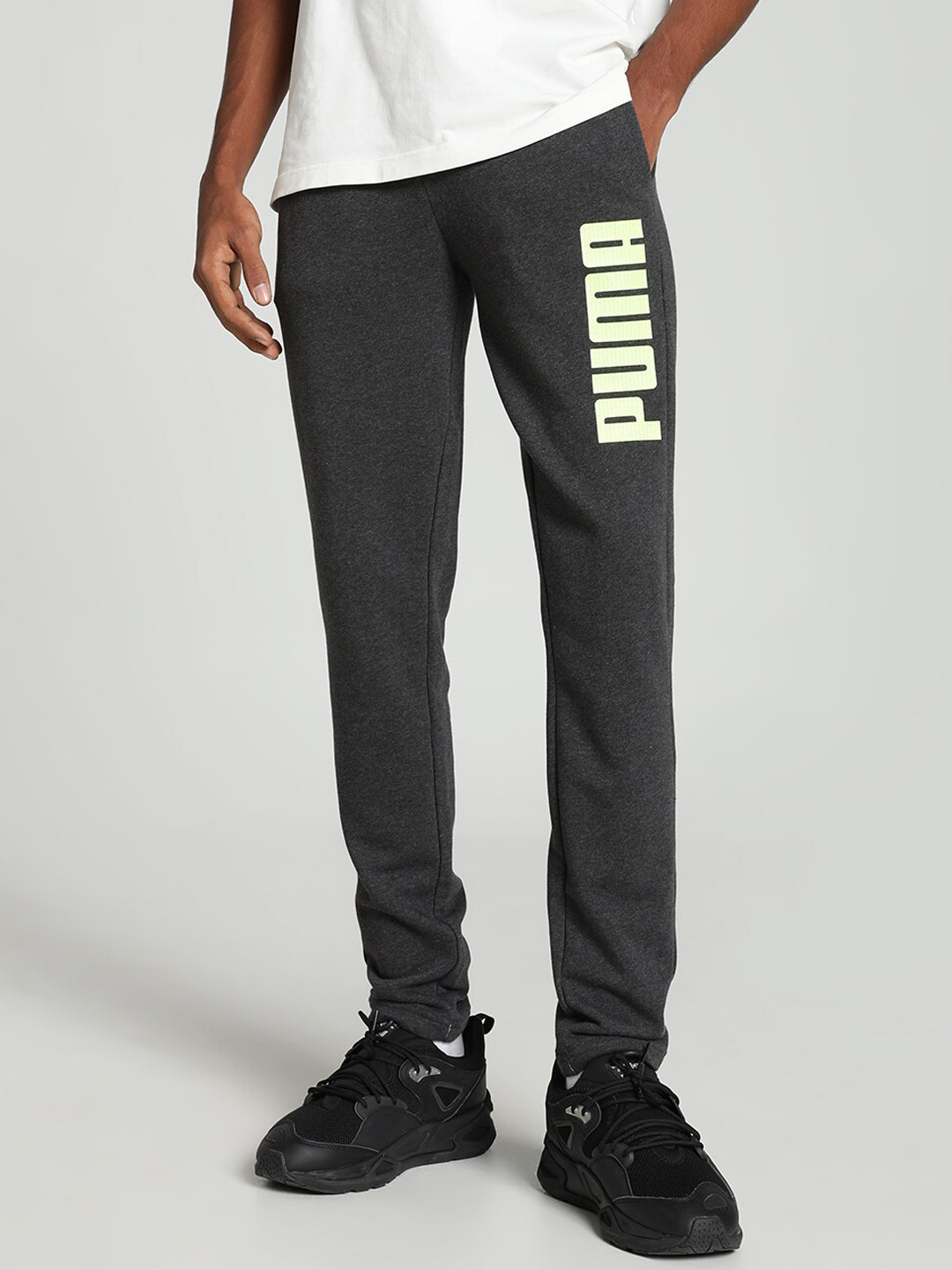 

Puma Men Knitted Graphic Track Pants, Grey