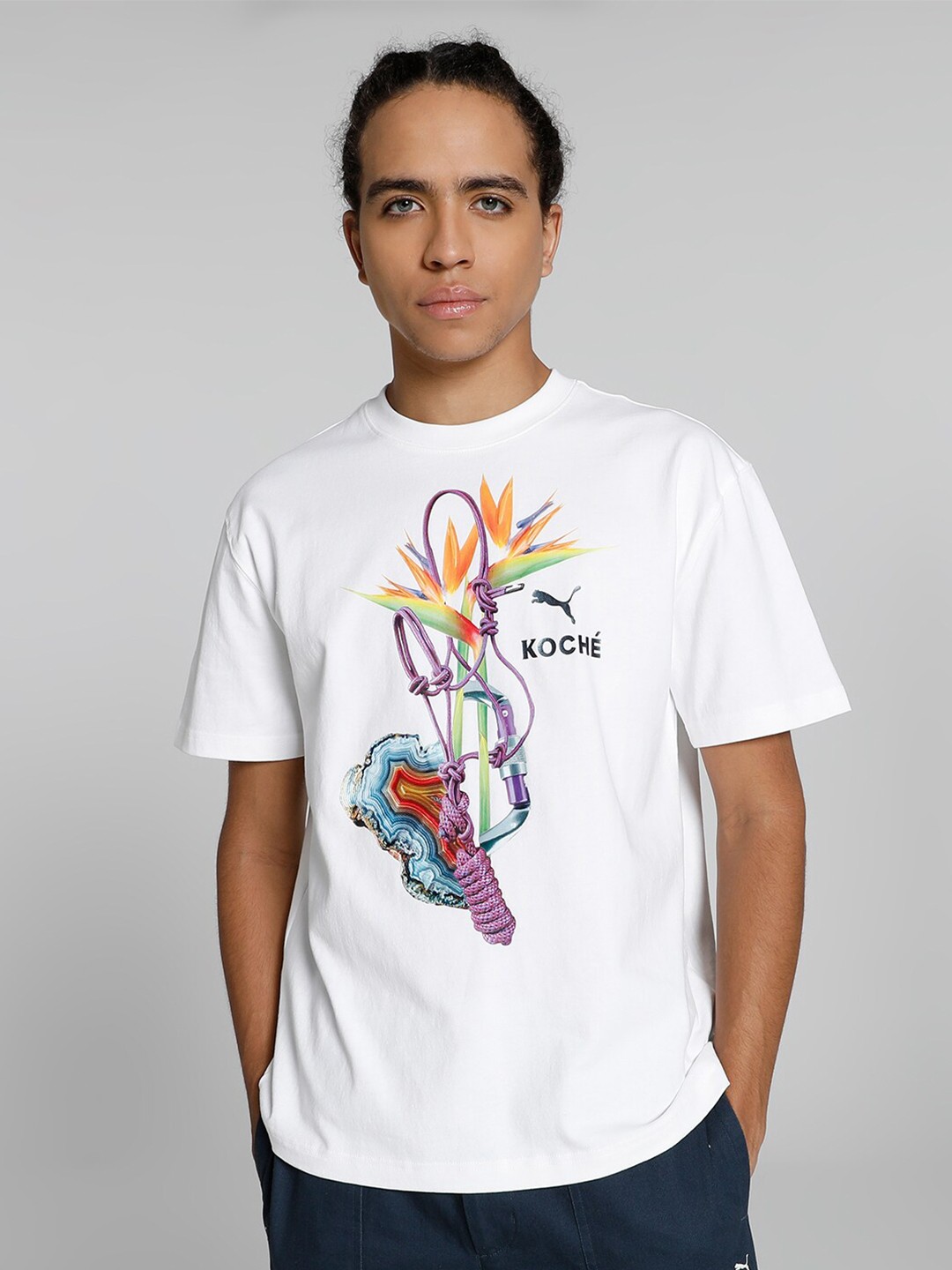 

Puma Unisex x KOCH Graphic Relaxed Fit T-Shirt, White