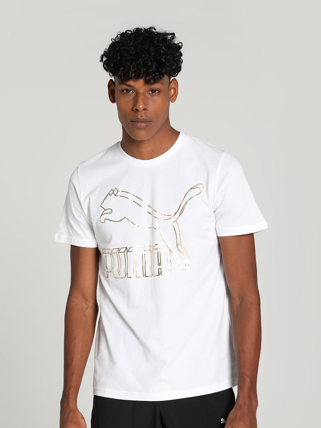 

Puma Classics Logo Printed Pure Cotton T-Shirt, White