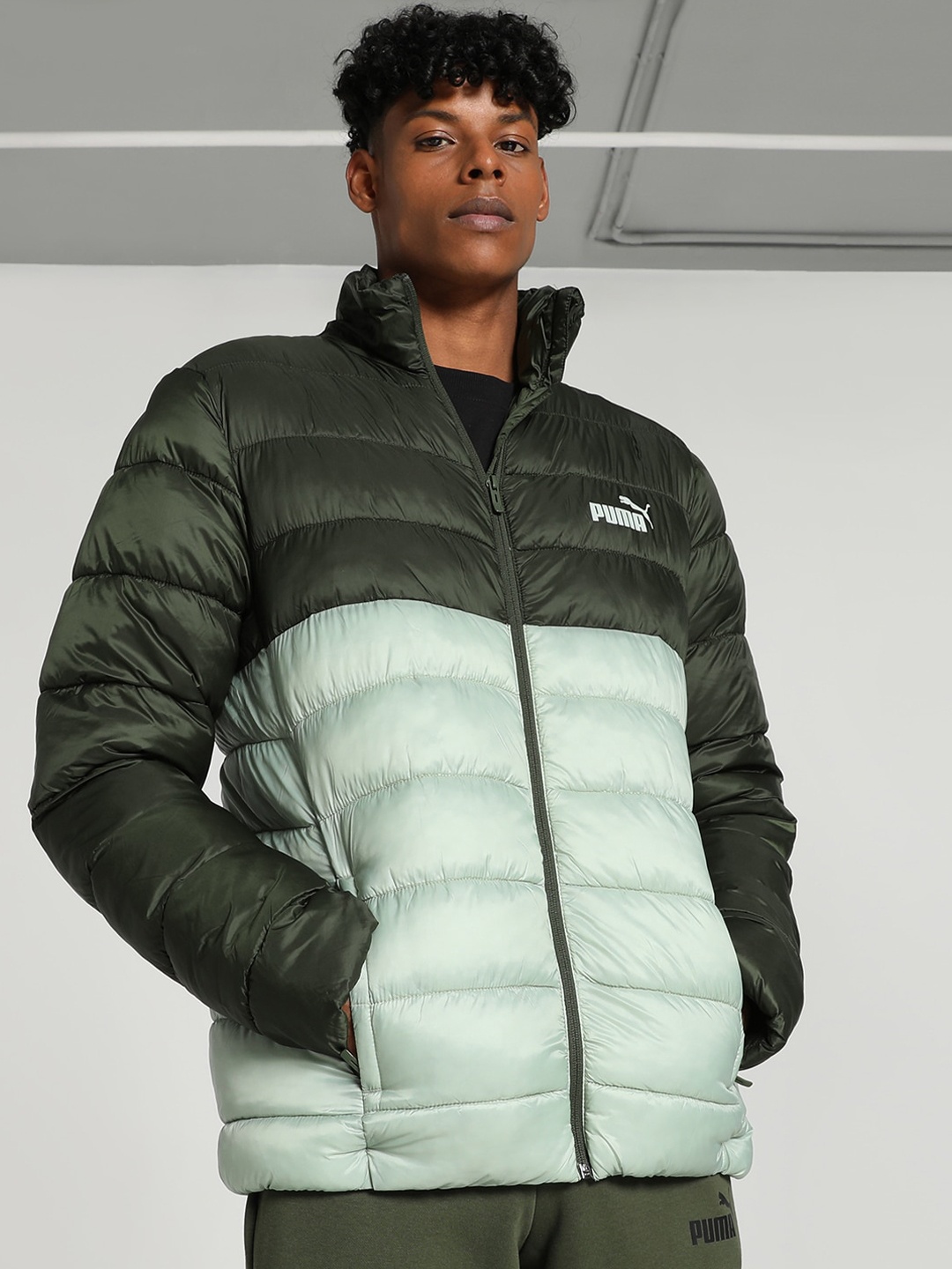 

Puma Colourblocked Padded Jacket, Green