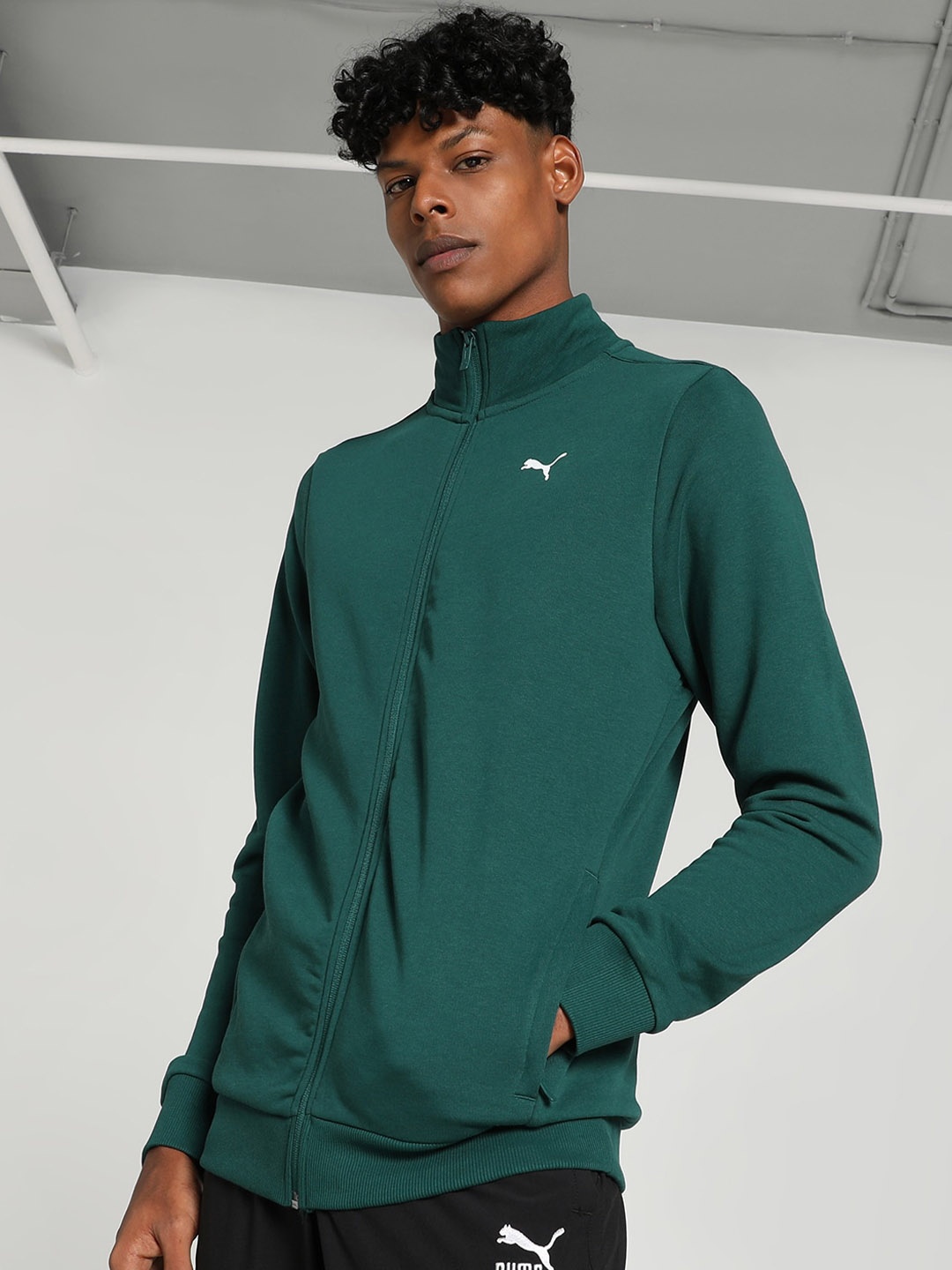 

Puma Slim-Fit Zippered Sporty Jacket, Green