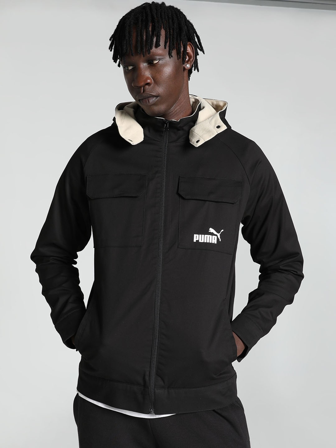 

Puma Hooded Cotton Winter Jacket, Black