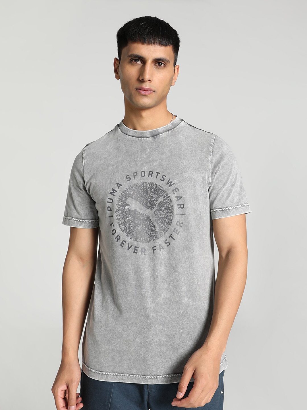 

Puma Classics Modern Indigo T-Shirt, Grey