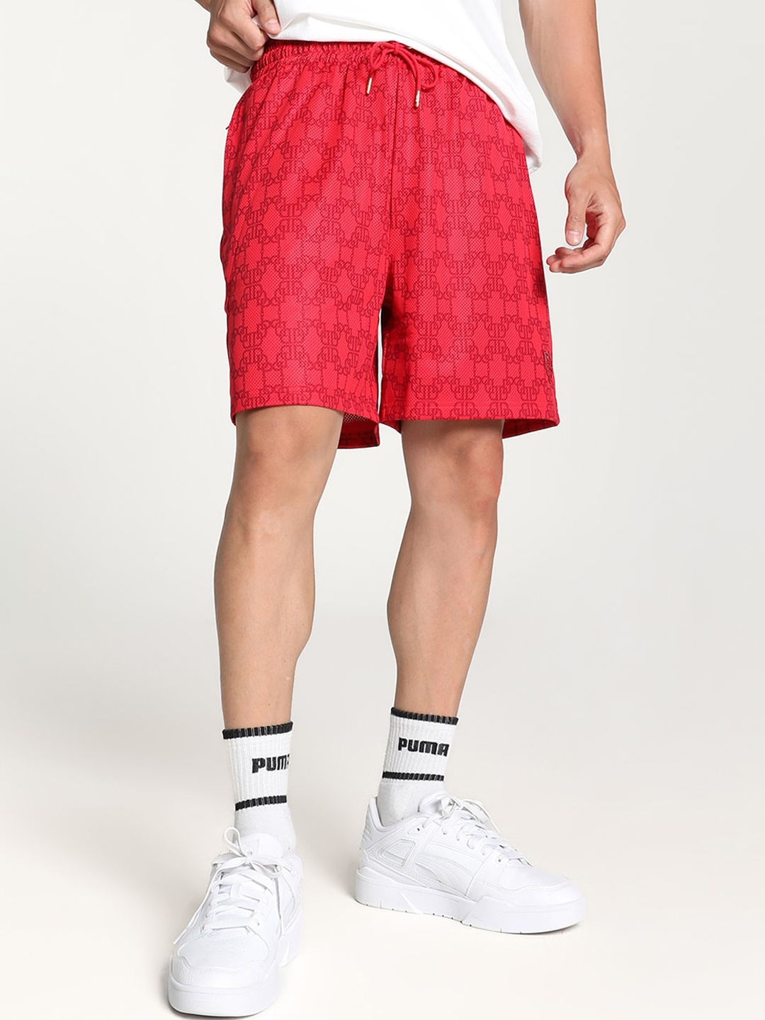 

Puma x DAPPER DAN Men Mid-Rise Above-Knee Shorts, Red