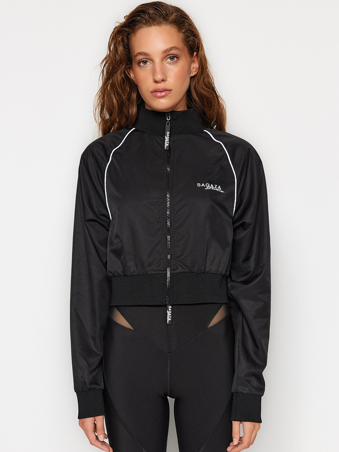 

Trendyol Mock Collar Sporty Jacket, Black