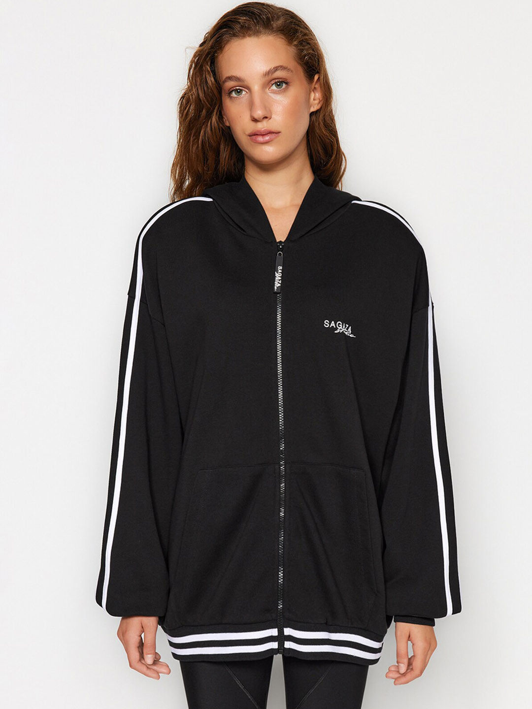 

Trendyol Hooded Pure Cotton Bomber Jacket, Black