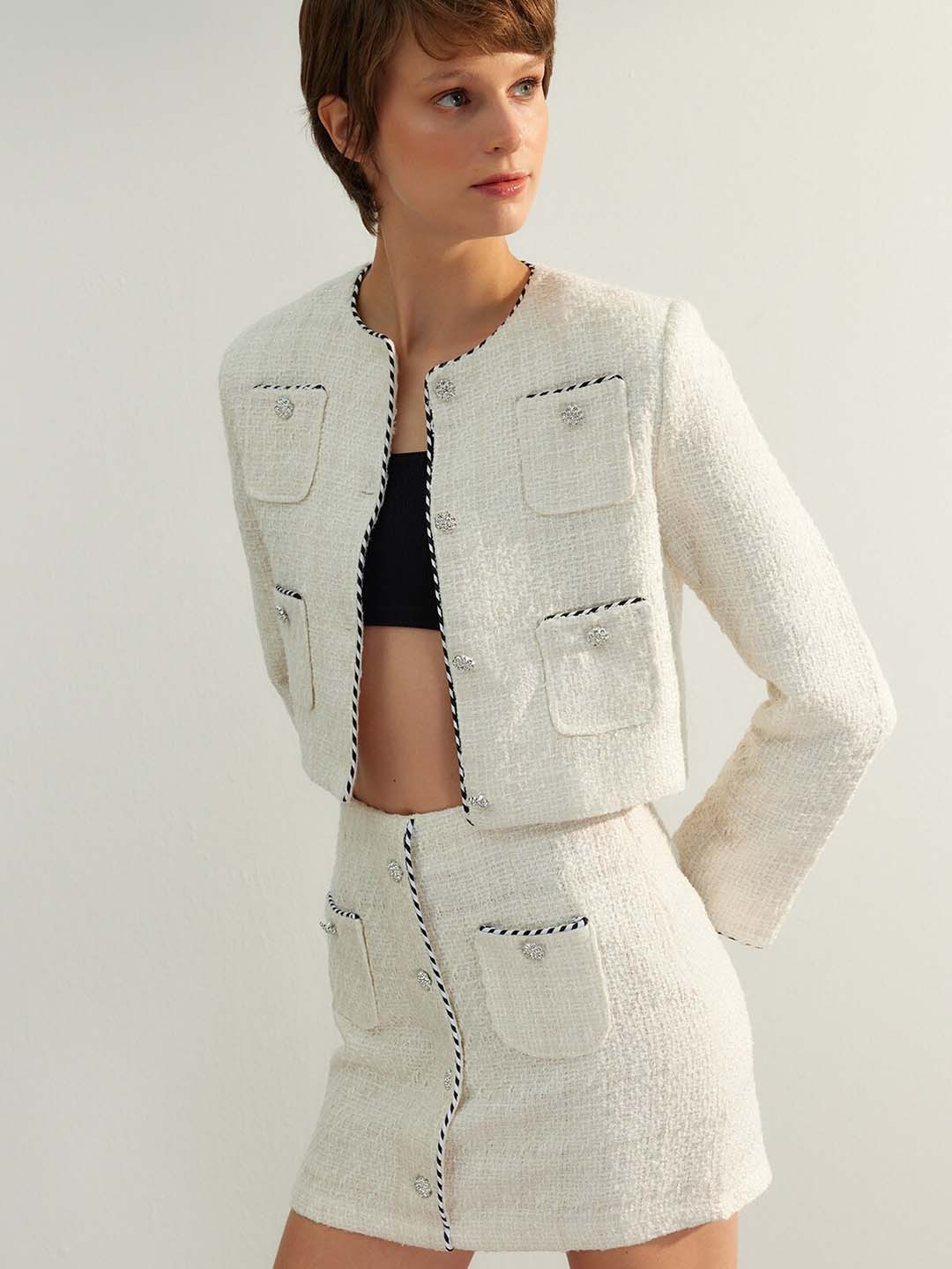 

Trendyol Acrylic Tailored Jacket, White
