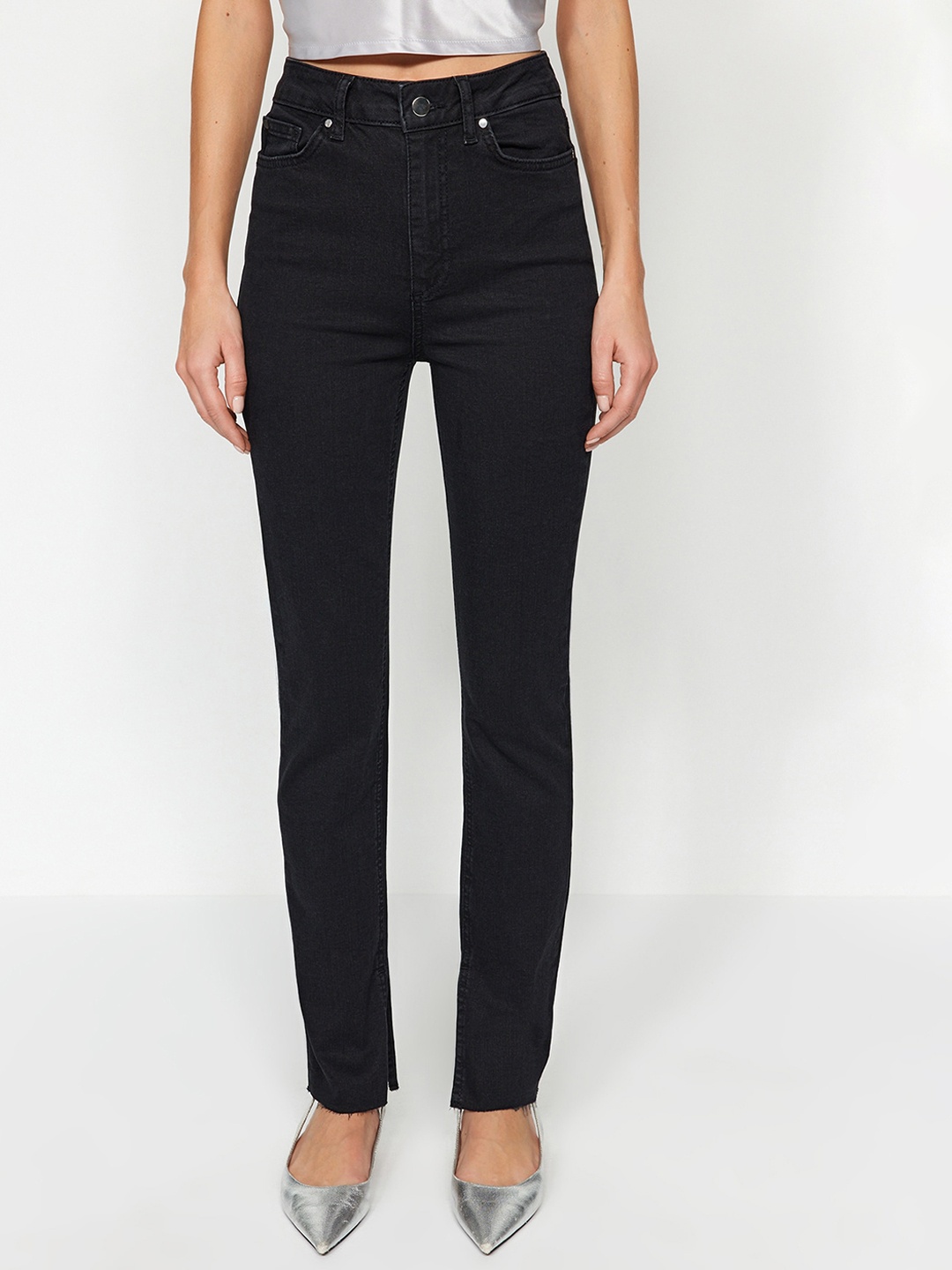 

Trendyol Women Mid Rise Jeans, Black