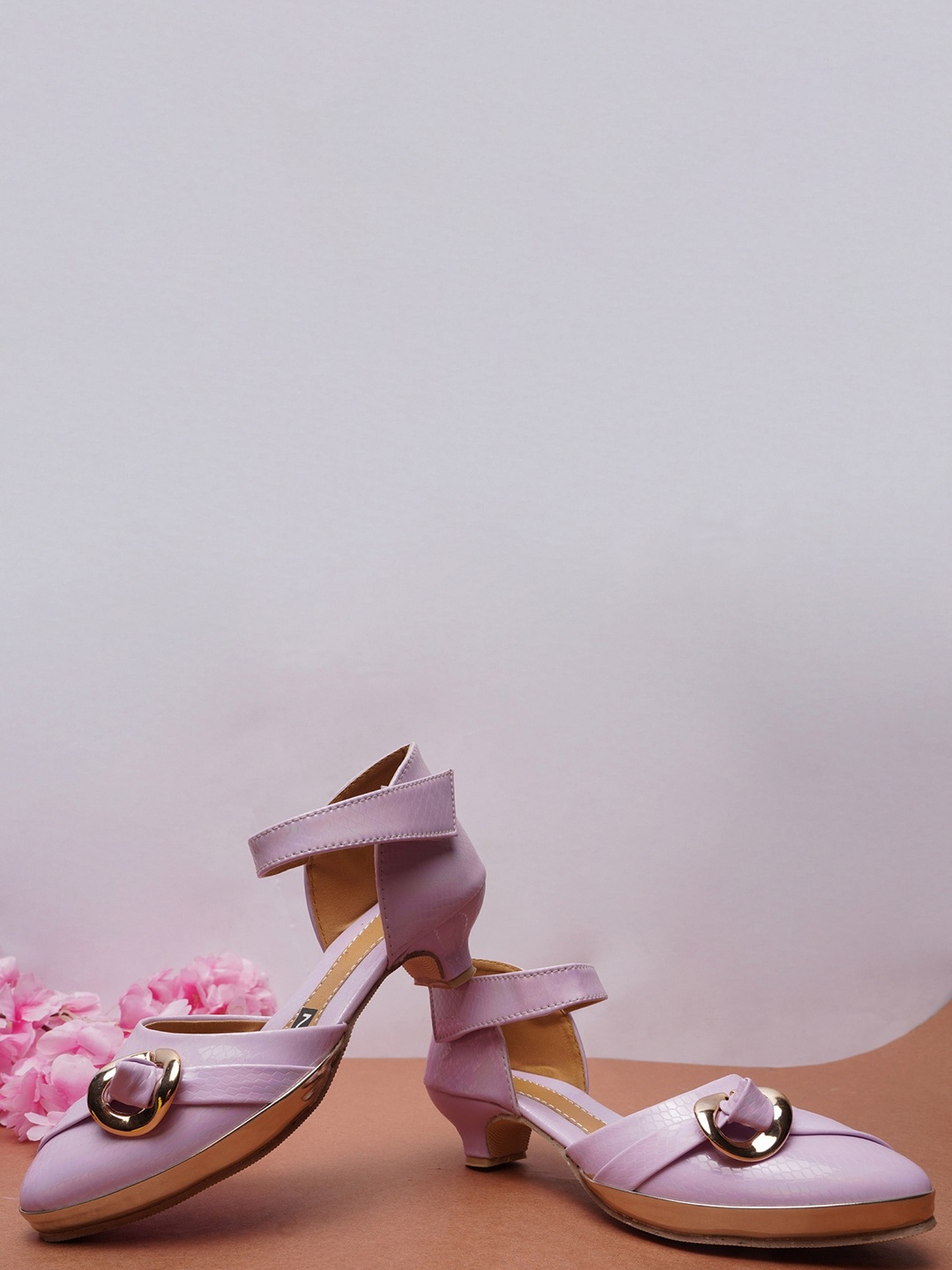 

BAESD Girls Tie Knotted Block Pumps, Purple