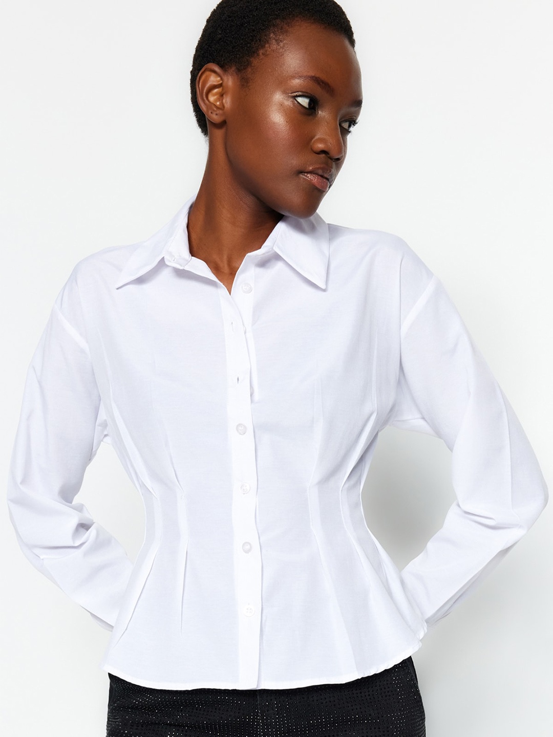 

Trendyol Spread Collar Casual Shirt, White