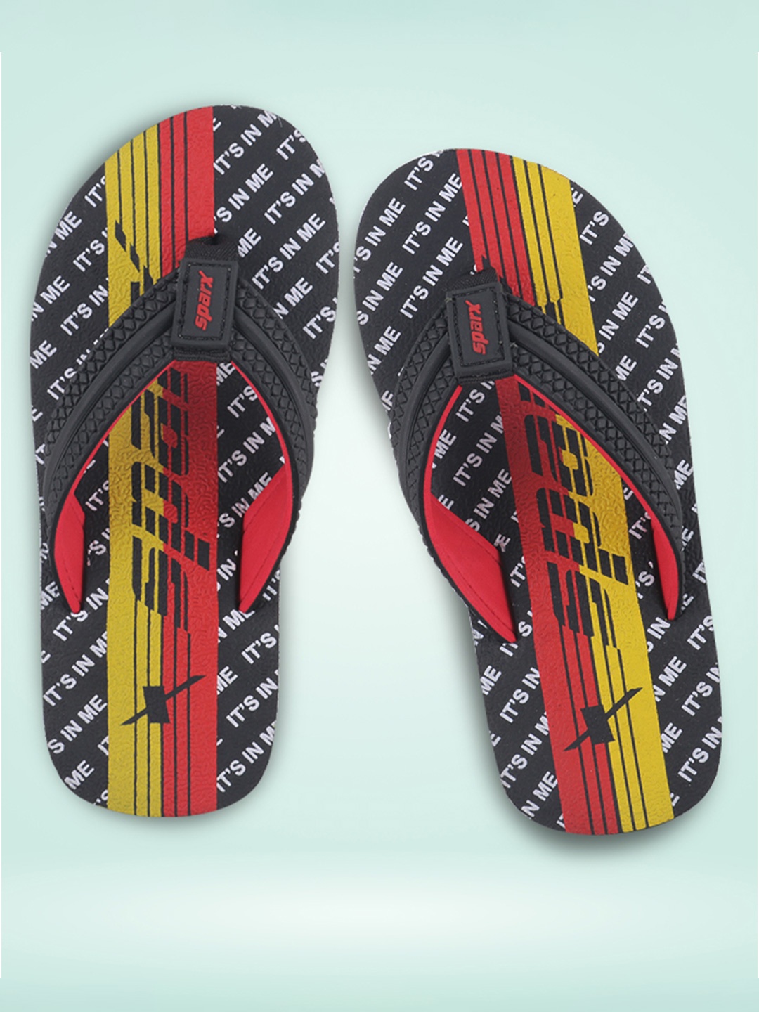 

Sparx Kids Printed Thong Flip-Flops, Black