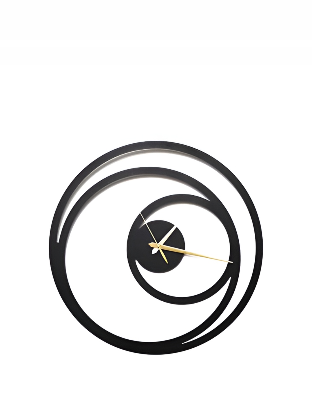 

WALLCENTRE Black Analogue Metal Contemporary Round Wall Clock