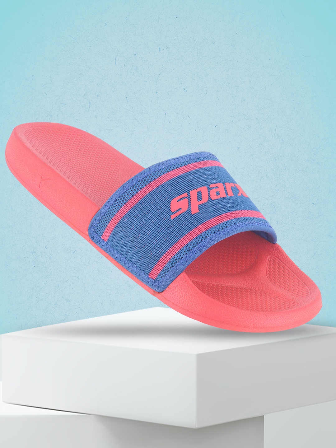 

Sparx Women Printed Sliders, Blue