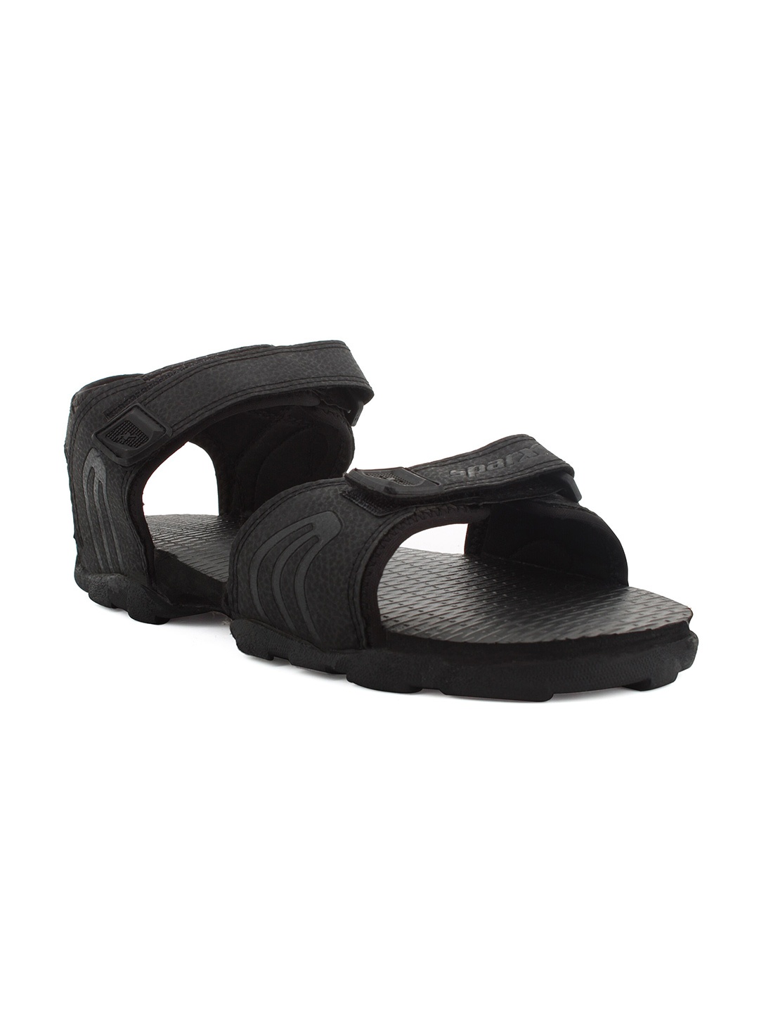 

Sparx Kids Textured Sports Sandals With Velcro Closure, Black