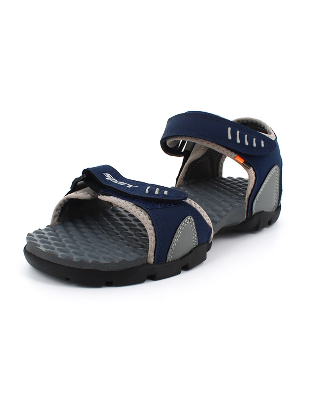 

Sparx Men Textured Sports Sandals With Velcro Closure, Navy blue