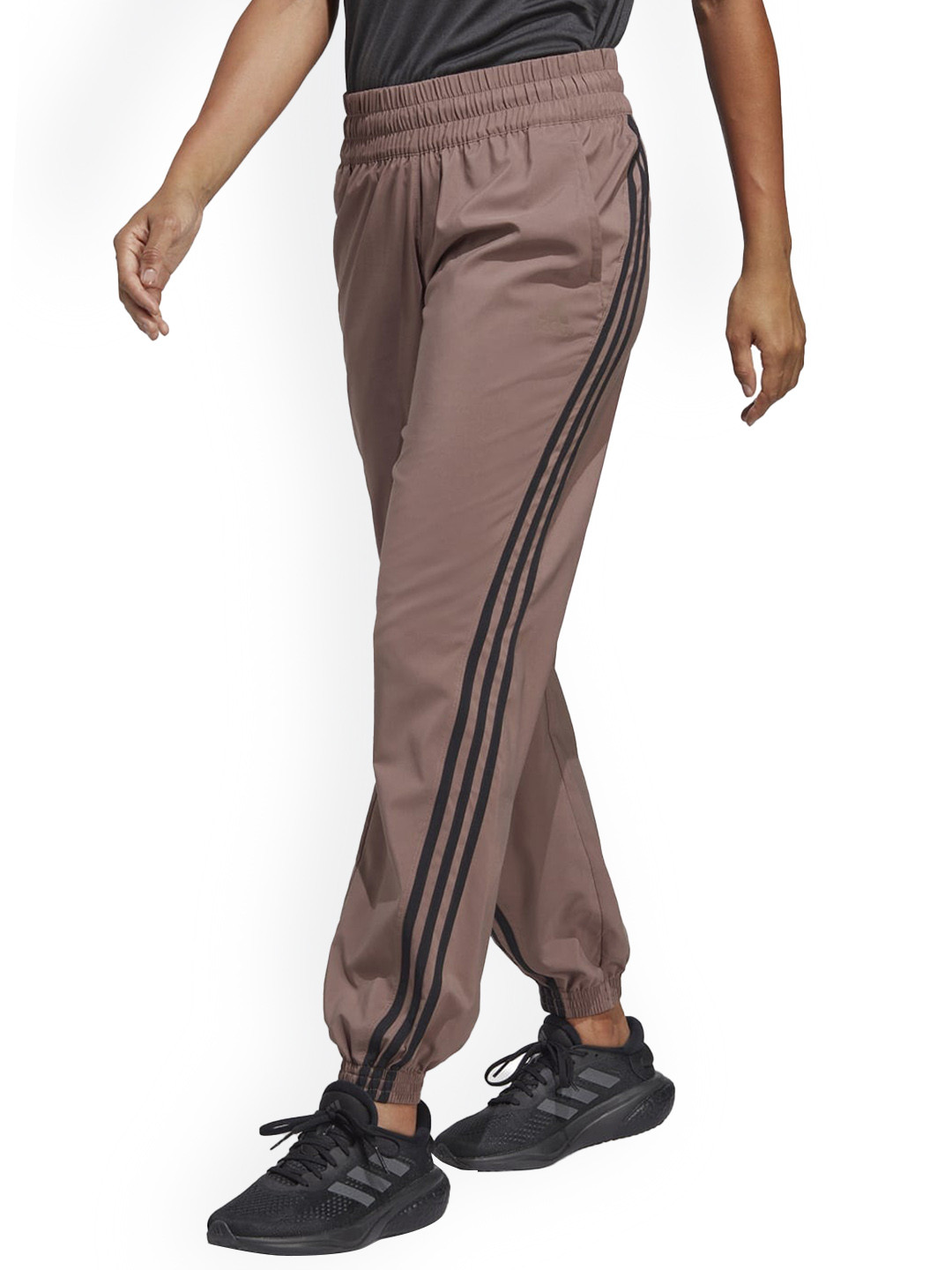 

ADIDAS Women WTR ICNS WVN PT Side-Striped Details Joggers, Brown