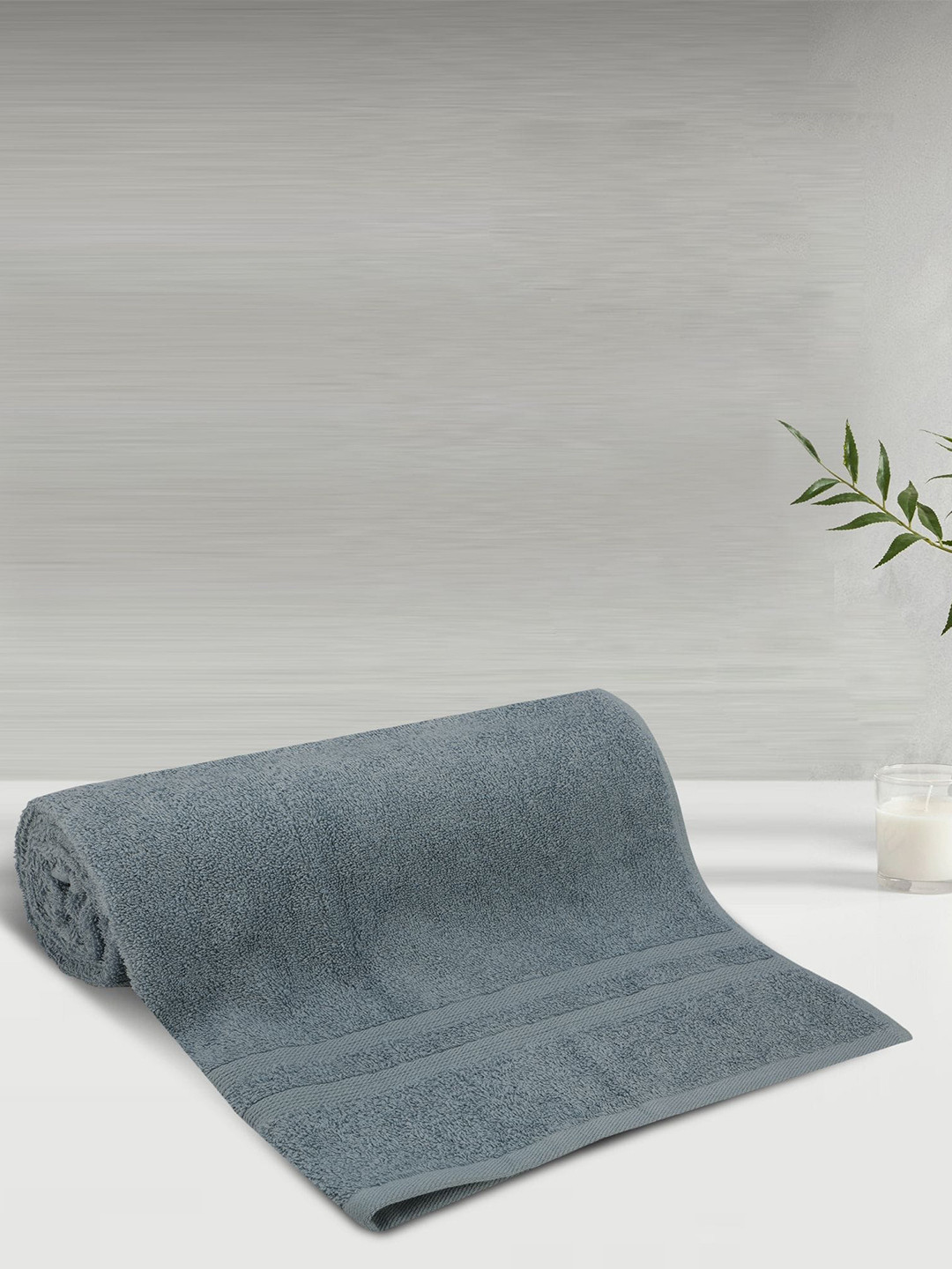 

LUSH & BEYOND Blue Striped Pure Cotton 500 GSM Bath Towel