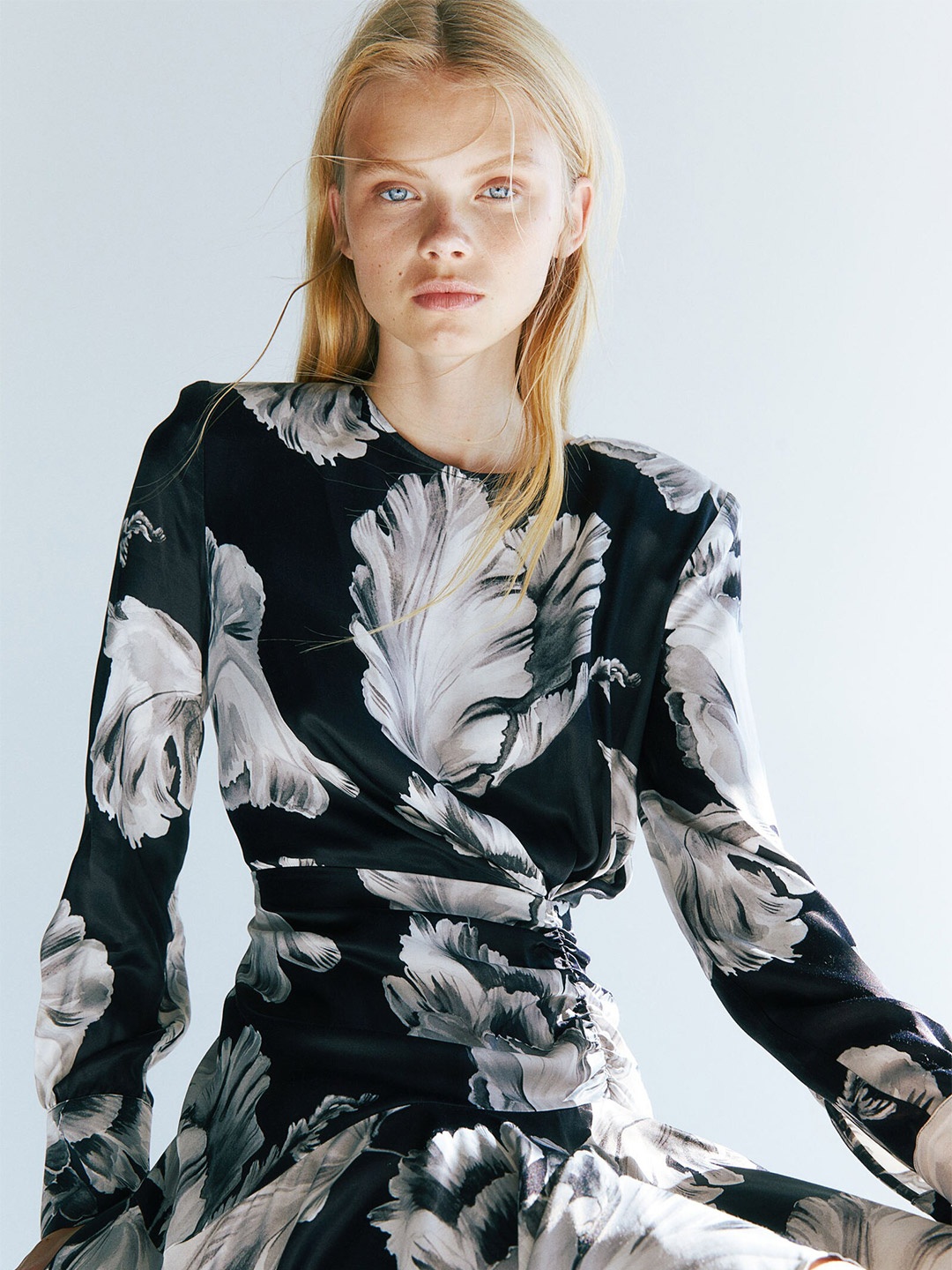 

H&M Gathered Dress, Black