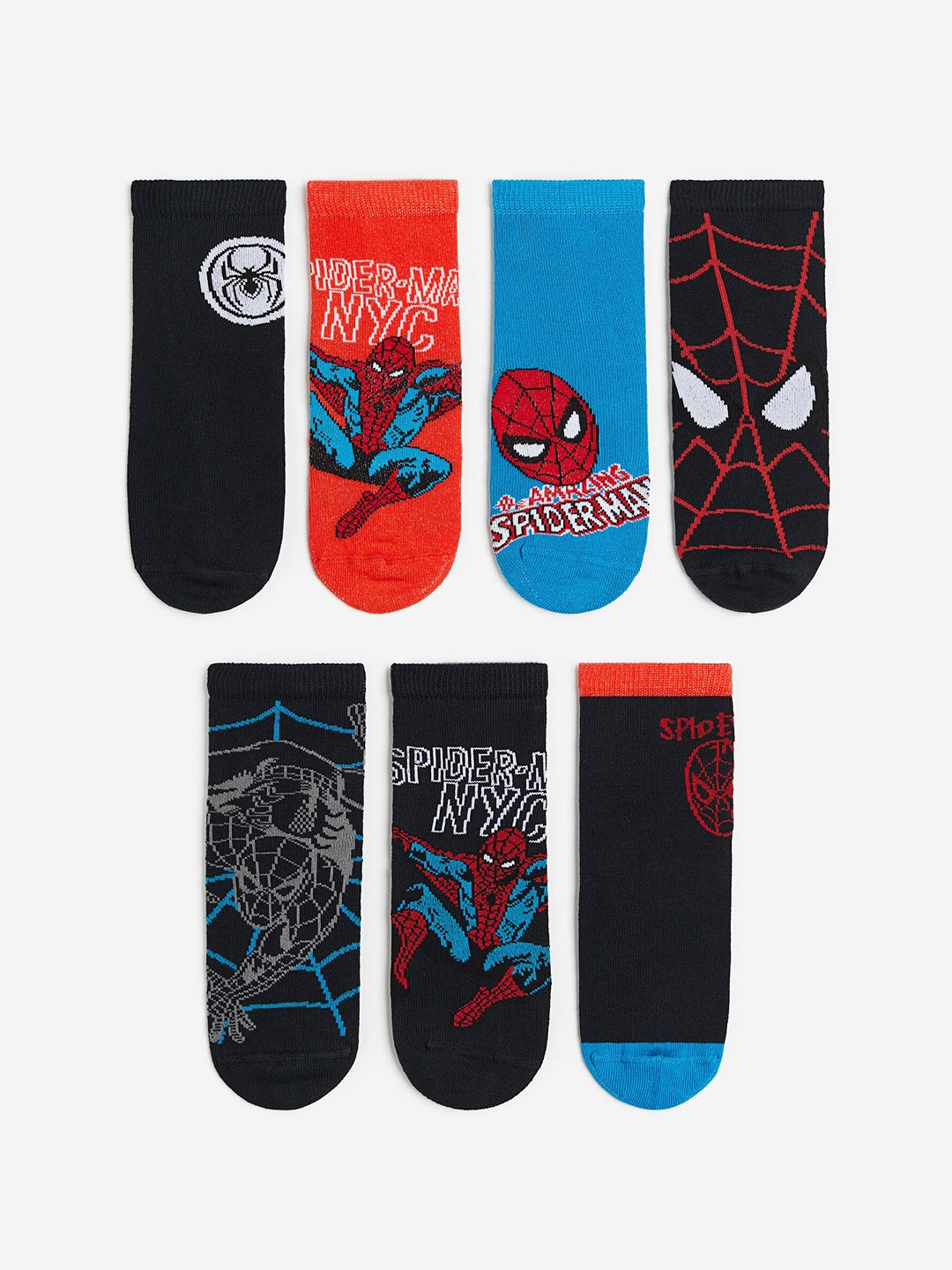 

H&M Boys 7-Pack Socks, Black