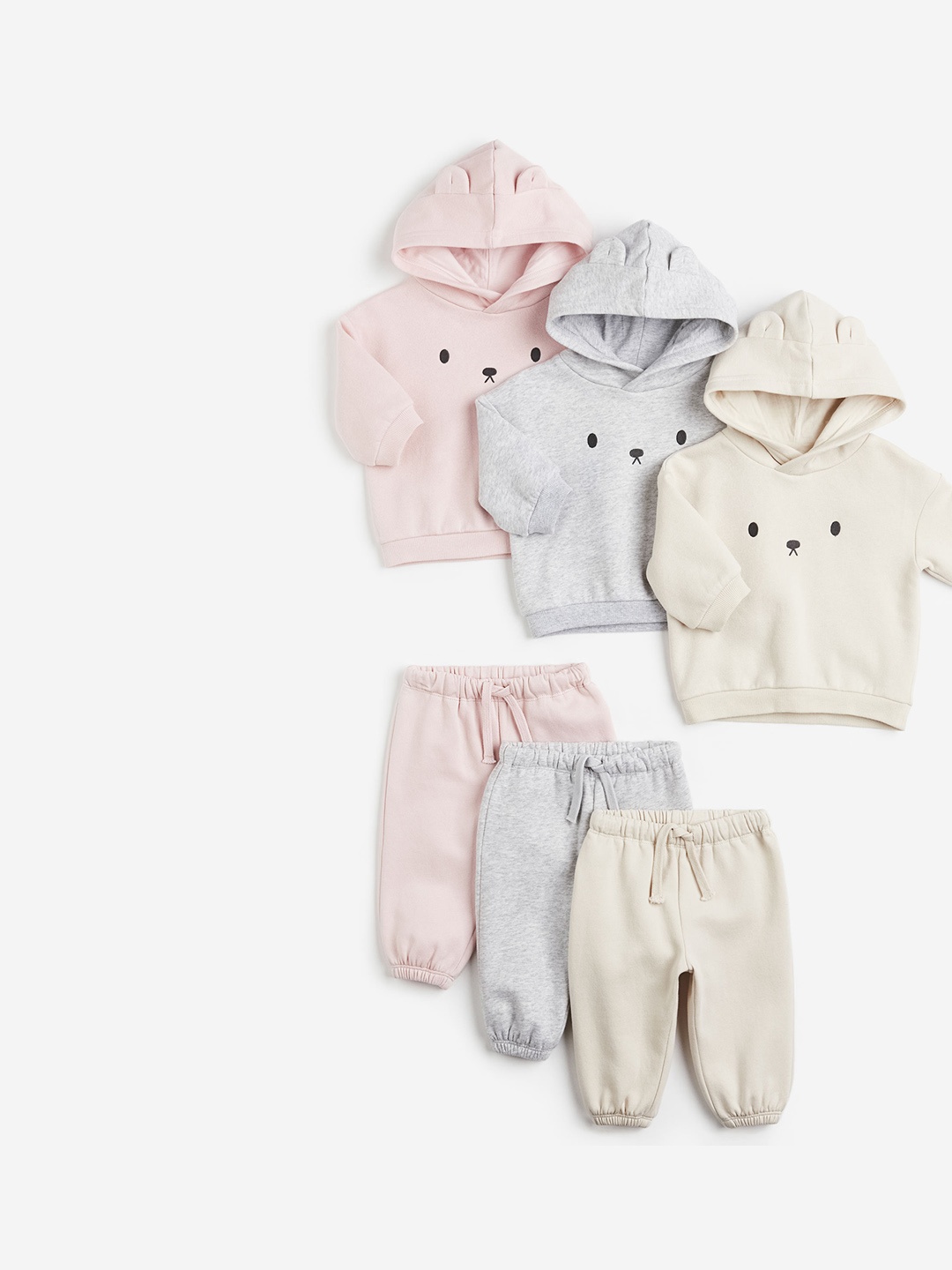 

H&M Girls Ear-Detail Joggers, Pink