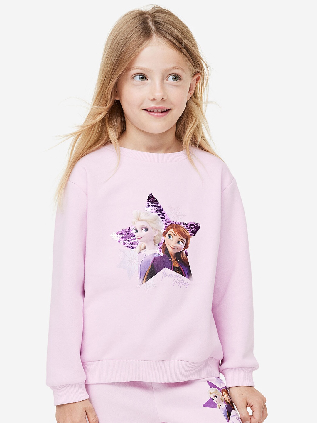 

H&M Girls Printed Sweatshirt, Pink