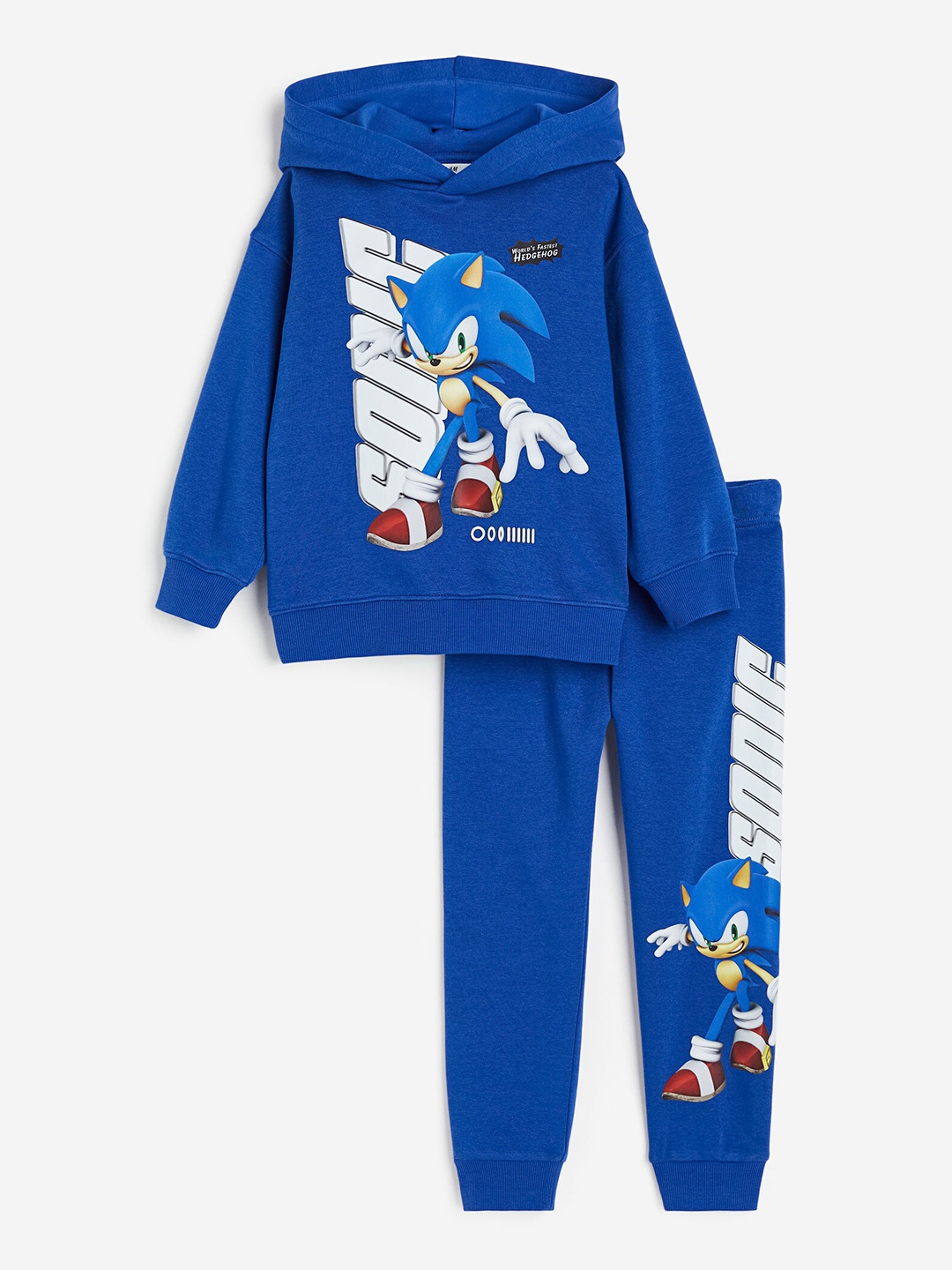 

H&M Boys Pure Cotton 2-Piece Printed Sweatshirt Set, Blue