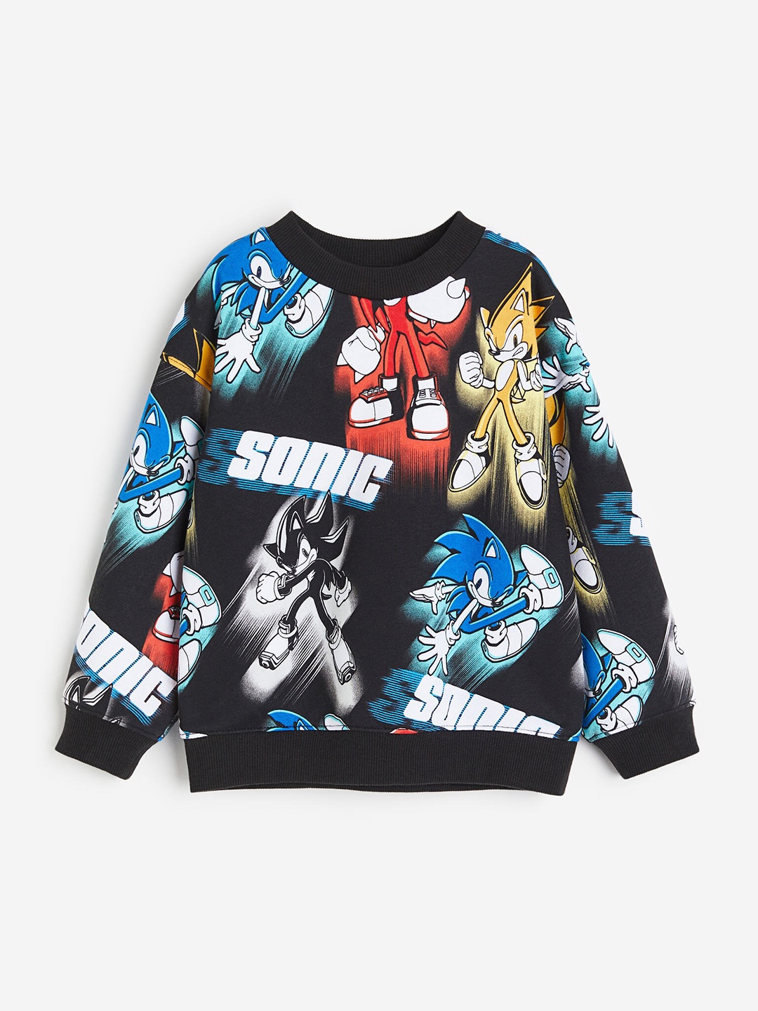 

H&M Boys Oversized Printed Sweatshirt, Black