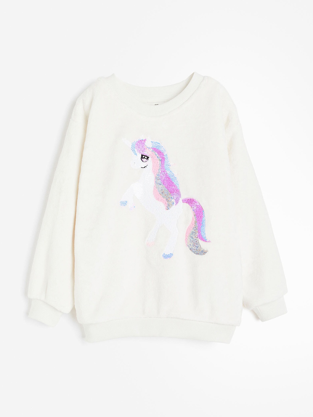 

H&M Girls Reversible Sequin-Motif Sweatshirt, White