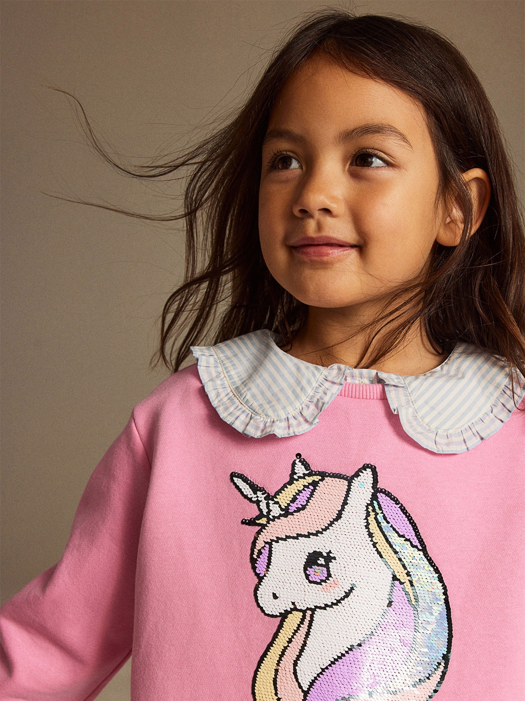 

H&M Girls Motif-Detail Sweatshirt, Pink