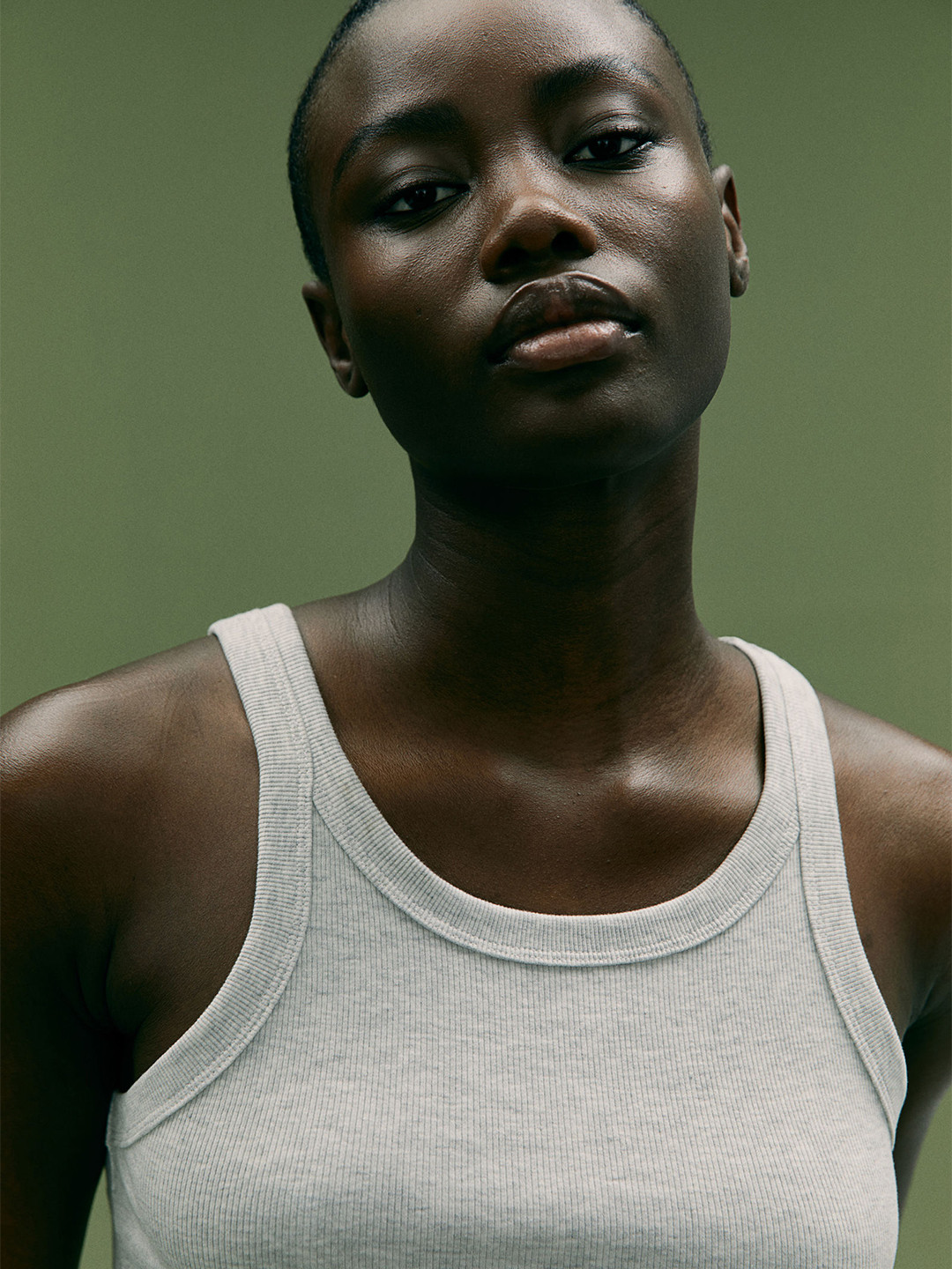 

H&M Ribbed Vest Top, Grey
