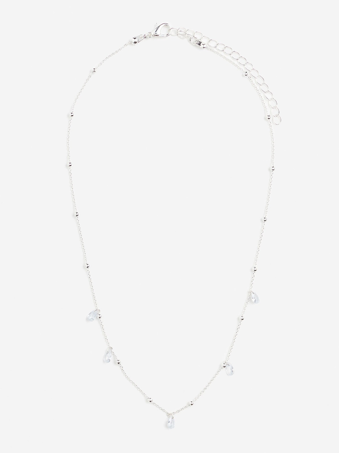 

H&M Rhinestone-Pendent Necklace, Silver